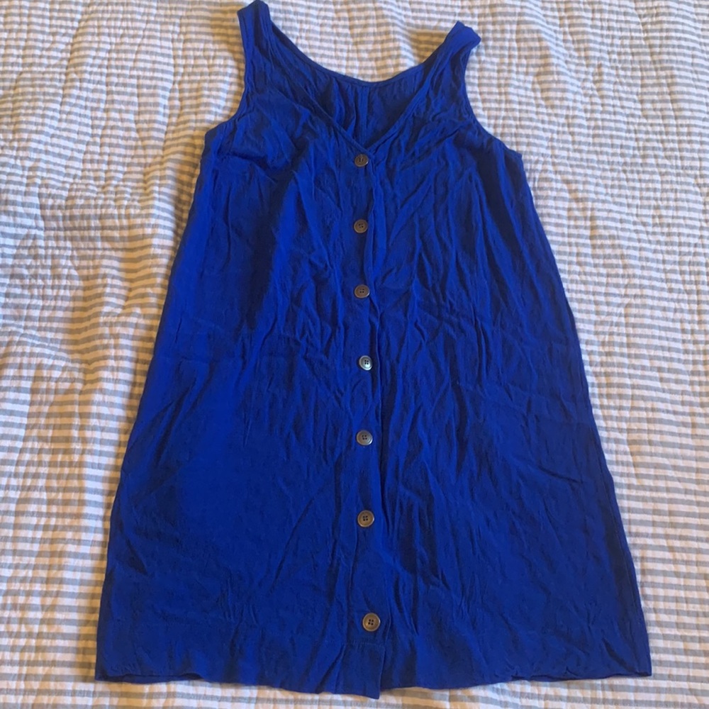 Blue Madewell button down reversible dress